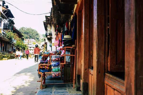 Bandipur Nepal Oktober 2018 Blick Auf Die Fassade Eines Traditionellen — Stockfoto