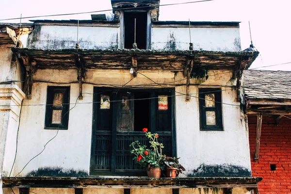 Bandipur Nepal Oktober 2018 Blick Auf Die Fassade Eines Traditionellen — Stockfoto