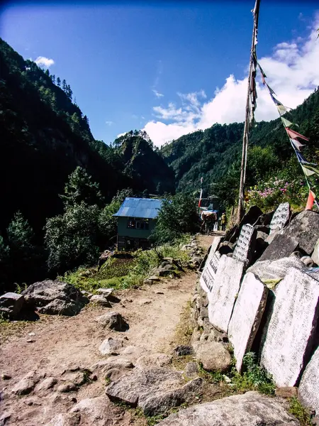 Nepal Everest September 2018 Bekijken Van Het Landschap Manier Everest — Stockfoto