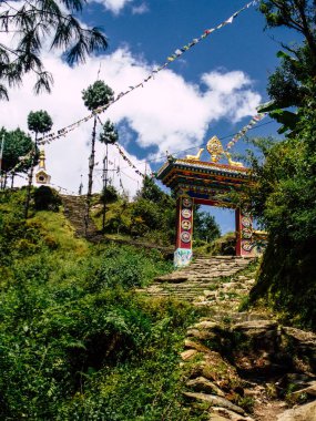 Everest Nepal 30 Eylül 2018 görüntülemek manzara ve herhangi bir zamanda Saha Kampı giderken, trek Nepal'de