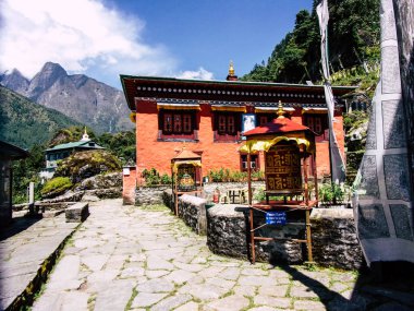 Everest Nepal 30 Eylül 2018 görüntülemek manzara ve herhangi bir zamanda Saha Kampı giderken, trek Nepal'de