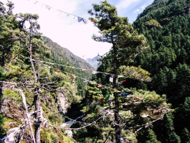 Everest Nepal 30 Eylül 2018 görüntülemek manzara ve herhangi bir zamanda Saha Kampı giderken, trek Nepal'de