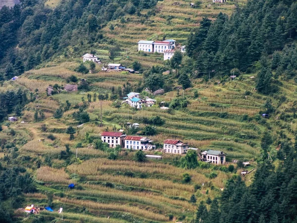 Everest Nepal Septiembre 2018 Vista Del Paisaje Camino Campamento Base —  Fotos de Stock