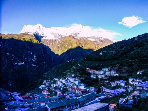 Everest Nepal Septiembre 2018 Vista Del Paisaje Camino Campamento Base —  Fotos de Stock