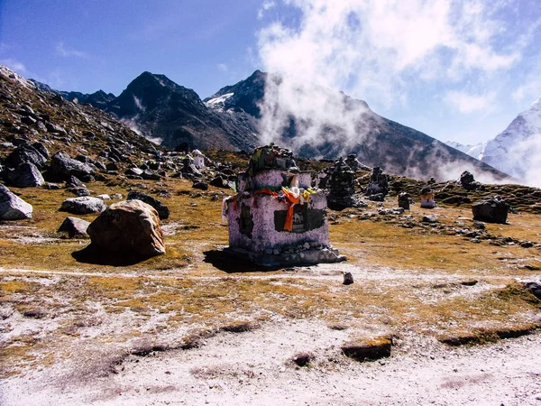 Everest Nepalu Września 2018 Widok Krajobrazu Drodze Everest Base Camp — Zdjęcie stockowe