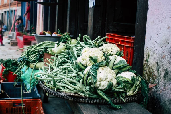 Bandipur Nepal Oktober 2018 Close Van Diverse Groenten Verkocht Hoofdstraat — Stockfoto