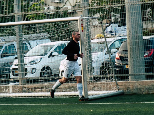 Tel Aviv Israel October 2018 View Two Teams Unknown Amateur — Stock Photo, Image