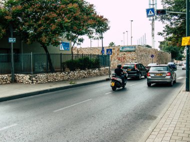 Tel Aviv İsrail 23 Ekim 2018 sokaklarda öğleden sonra Rating dolaşımda Tel Aviv görünümünü