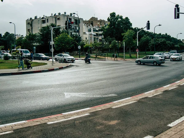 Tel Aviv Israel Octubre 2018 Vista Circulación Tráfico Las Calles — Foto de Stock