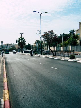 Tel Aviv İsrail 25 Ekim 2018 sokaklarda öğleden sonra Rating dolaşımda Tel Aviv görünümünü