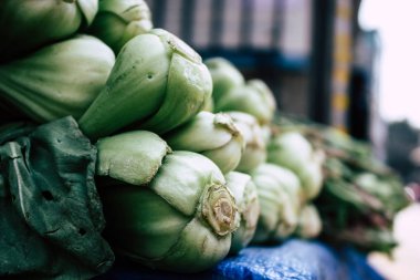 Katmandu Nepal 27 Ekim 2018 Closeup çeşitli sebze satılan Katmandu piyasada öğleden sonra