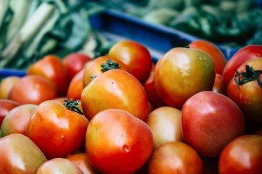 Katmandu Nepal 27 Ekim 2018 domates Closeup satılan Katmandu piyasada öğleden sonra