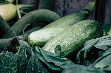 Katmandu Nepal 27 Ekim 2018 Closeup çeşitli sebze satılan Katmandu piyasada öğleden sonra