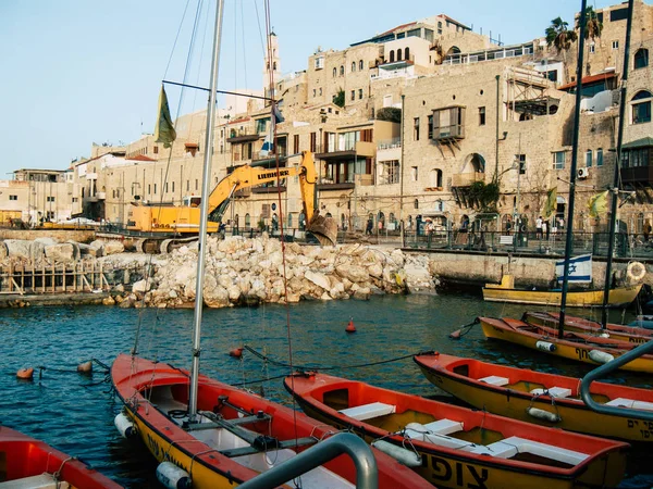 Tel Aviv Yafo Izrael Říjen 2018 Zobrazení Portu Old Jaffa — Stock fotografie