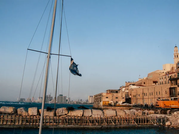 Тель Авів Ізраїль Жовтень 2018 Переглянути Старі Jaffa Порту Вона — стокове фото