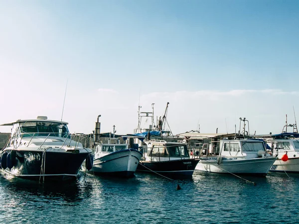 Tel Aviv Yafo Izrael Října 2018 Zobrazení Rybářských Člunů Old — Stock fotografie