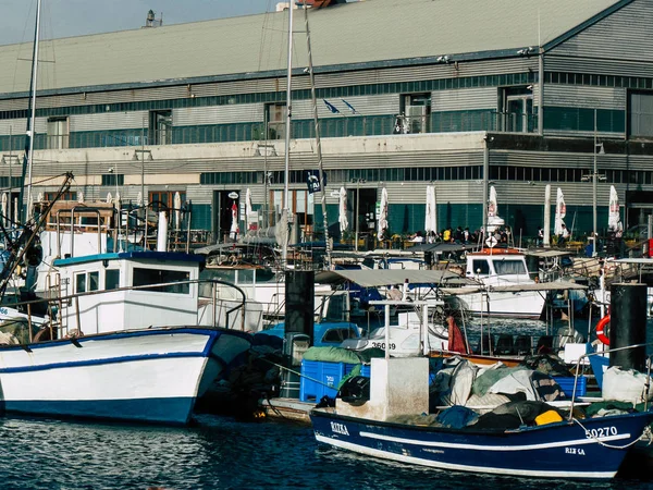 Tel Aviv Yafo Izrael Října 2018 Zobrazení Rybářských Člunů Old — Stock fotografie