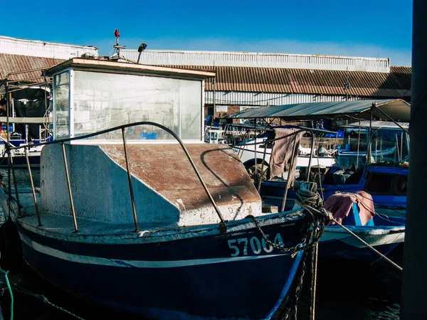 Tel Aviv Yafo Israel Octubre 2018 Vista Los Barcos Pesca — Foto de Stock