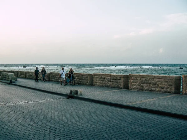 Tel Aviv Yafo Israel October 2018 View Unknown People Walking — Stock Photo, Image