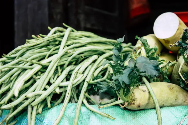 카트만두 2018 오후에 카트만두의 시장에서 채소의 — 스톡 사진