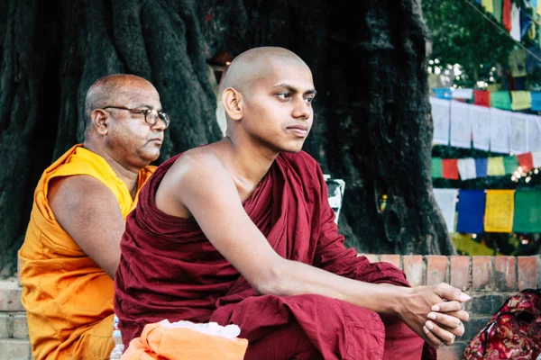 Lumbini Nepál November 2018 Nézet Sándor Imádkozik Szent Szent Buddha — Stock Fotó