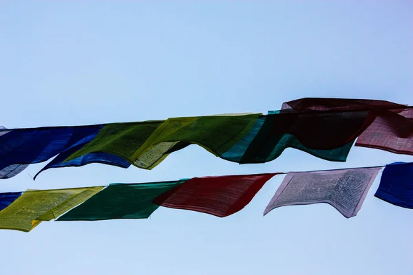 Lumbini Népal Novembre 2018 Vue Des Drapeaux Tibétains Jardin Bouddha — Photo