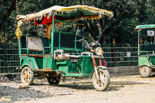 Lumbini Népal Novembre 2018 Vue Pousse Pousse Stationné Près Entrée — Photo