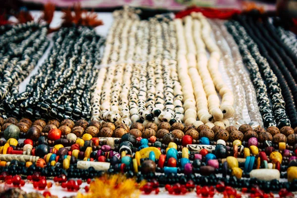 Varanasi Inde Novembre 2018 Vue Des Bijoux Traditionnels Bracelet Collier — Photo