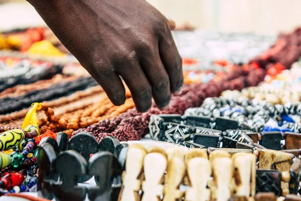 Varanasi Indien November 2018 Visa Traditionella Smycken Armband Och Halsband — Stockfoto