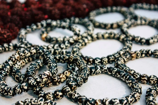 Varanasi Inde Novembre 2018 Vue Des Bijoux Traditionnels Bracelet Collier — Photo