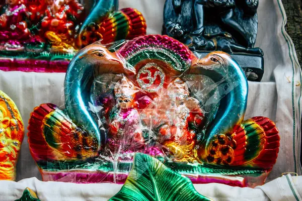 Варанасі Індія Листопада 2018 Зору Традиційної Декоративної Єкти Продаються Вулиці — стокове фото