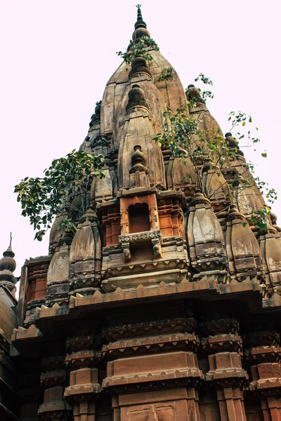 Varanasi Indie Listopada 2018 Zobacz Świątyni Znajduje Się Przodu Ghaty — Zdjęcie stockowe