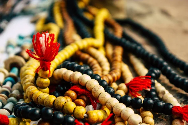 Varanasi Indien November 2018 Visa Traditionella Smycken Armband Och Halsband — Stockfoto