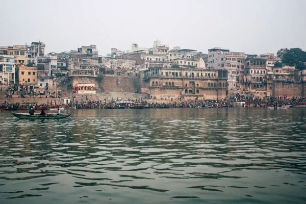 Varanasi Inde Novembre 2018 Vue Inconnus Indiens Qui Assistent Célèbrent — Photo