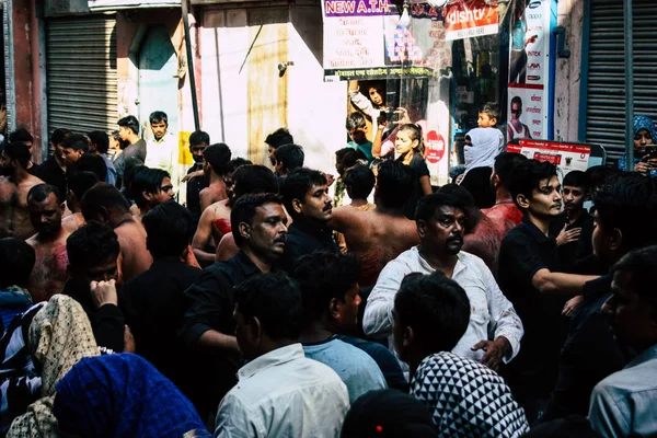 Varanasi India November 2018 View Unknowns Shiite Muslims Take Part — Stock Photo, Image