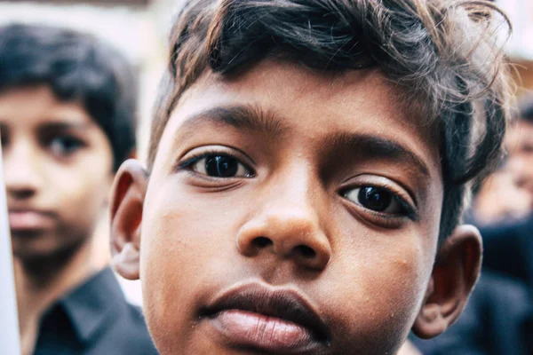 Varanasi Indien November 2018 Blick Auf Unbekannte Schiitische Muslimische Kinder — Stockfoto
