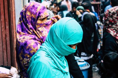 Varanasi Hindistan 17 Kasım 2018 bilinmeyenli Şii Müslümanlar görünümünü Aşure anmalar Varanasi Arap bölgesi içinde bir parçası olarak bir alay katılın