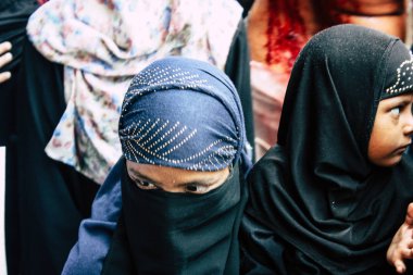 Varanasi Hindistan 17 Kasım 2018 bilinmeyenli Şii Müslümanlar görünümünü Aşure anmalar Varanasi Arap bölgesi içinde bir parçası olarak bir alay katılın