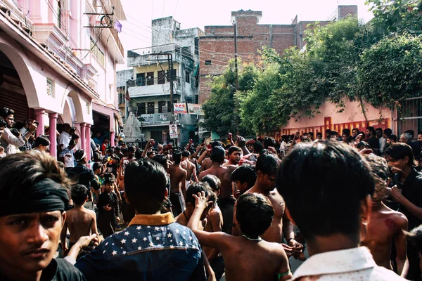 Varanasi India November 2018 Weergave Van Onbekenden Sjiitische Moslims Gebruiken — Stockfoto