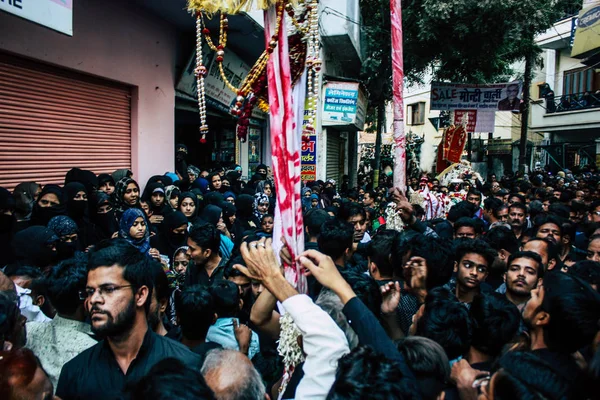 Varanasi Inde Novembre 2018 Vue Inconnus Des Musulmans Chiites Participent — Photo