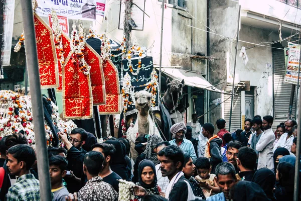 Варанасі Індія Листопада 2018 Вид Невідомих Шиїтська Мусульман Взяти Участь — стокове фото