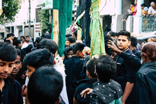 Варанасі Індія Листопада 2018 Вид Невідомих Шиїтська Мусульман Взяти Участь — стокове фото