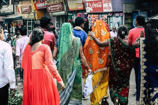 Varanasi India Noviembre 2018 Vista Pueblo Indio Desconocido Yendo Una — Foto de Stock