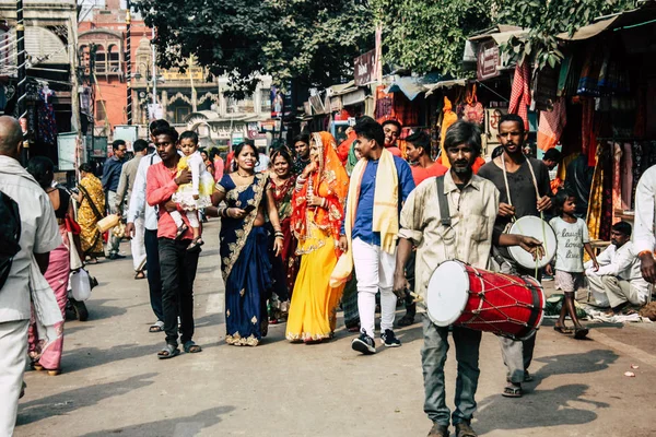 Βαρανάσι Ινδία Νοεμβρίου 2018 Θέα Του Ινδικού Λαού Ένα Αγνώστων — Φωτογραφία Αρχείου