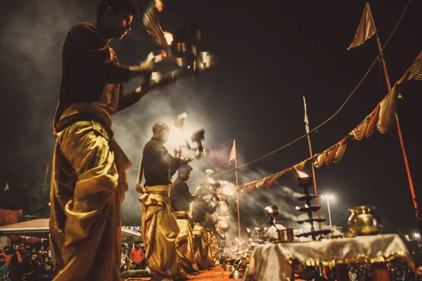 Varanasi India November 2018 Ban Ganga Kisló Ünnepségen Assi Ghat — Stock Fotó