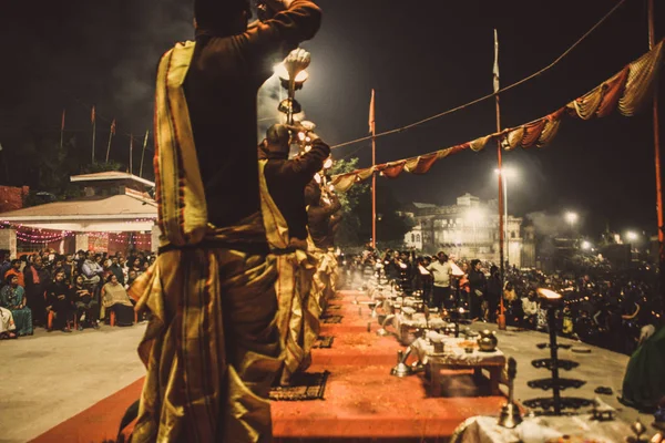 Varanasi India November 2018 Ban Ganga Kisló Ünnepségen Assi Ghat — Stock Fotó