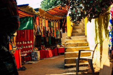 Arambol Goa Hindistan 24 Kasım 2018 sabah Arambol sokaklarda görünümünü