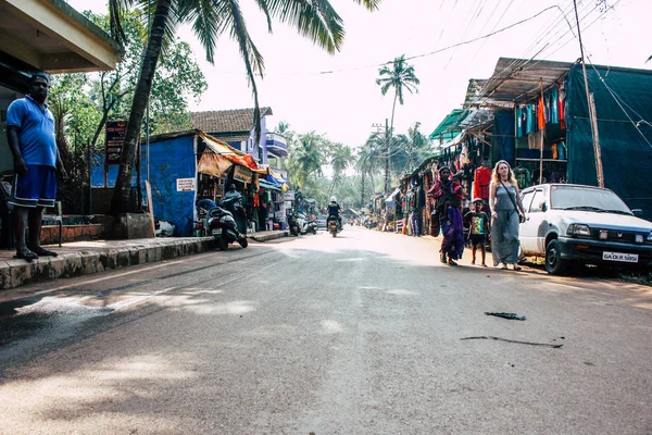 Indie Arambol Goa Listopada 2018 Widok Ulice Arambol Rano — Zdjęcie stockowe