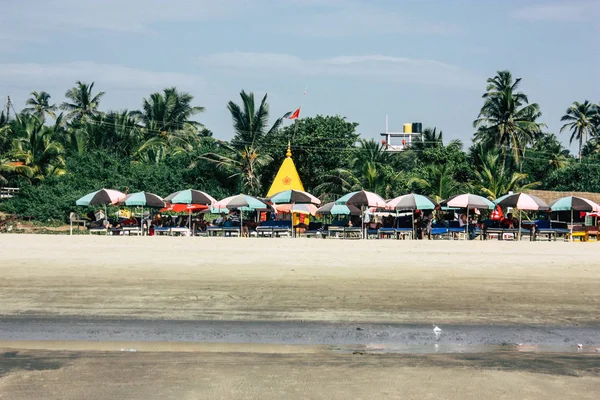 Arambol Goa Hindistan Kasım 2018 Geleneksel Restoran Shack Görünümünü Öğleden — Stok fotoğraf