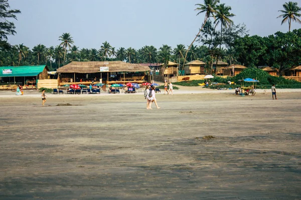 Arambol Goa Inde Novembre 2018 Vue Une Cabane Restaurant Traditionnel — Photo